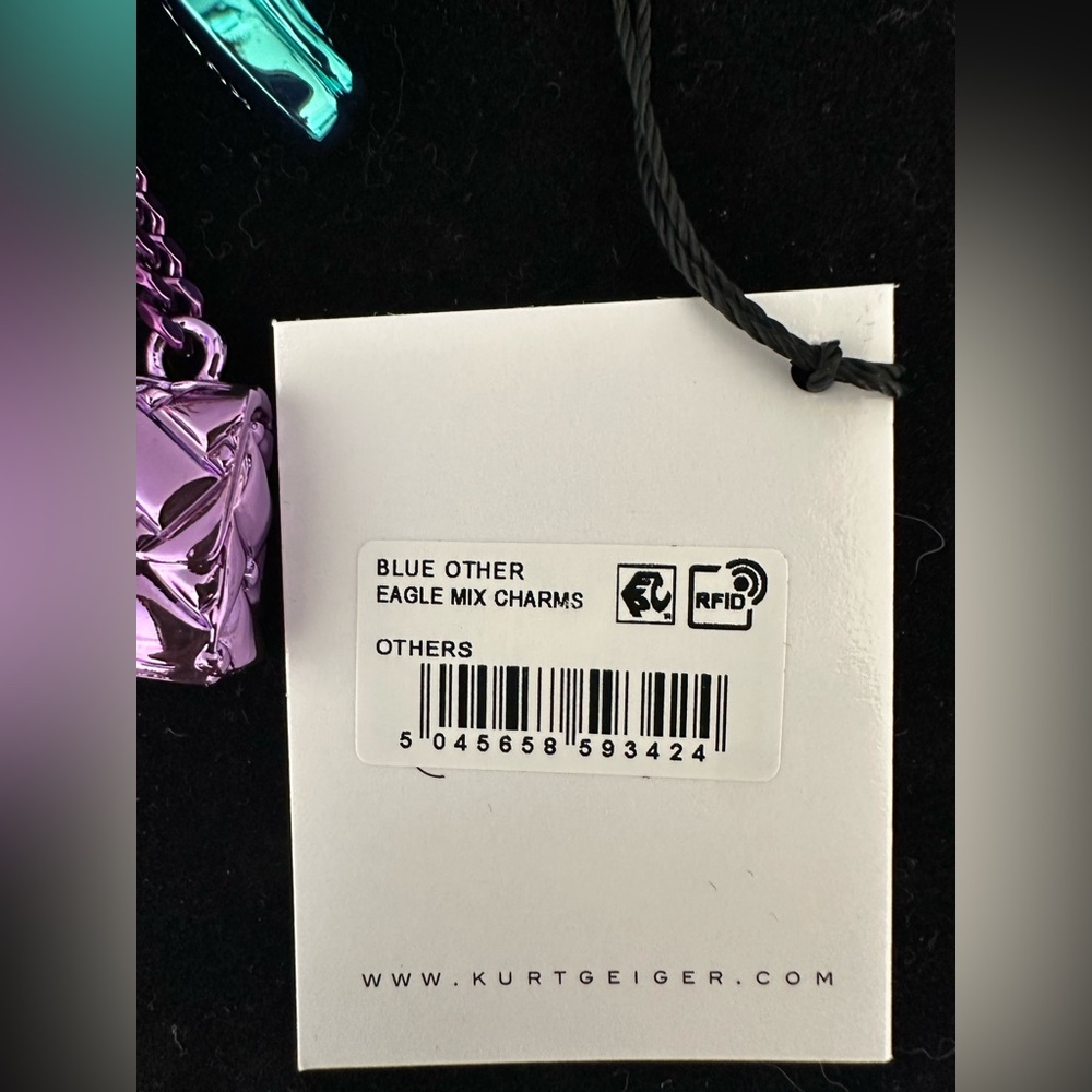 SOLD Iconic Kurt Geiger London Eagle Mix Key Ring Charm HTF NWT Stunning! - Picture 6 of 9